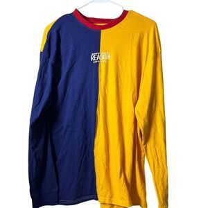 Reason‎ Supply Co. Men's XL Colorblock Long Sleeve Tee Multicolor